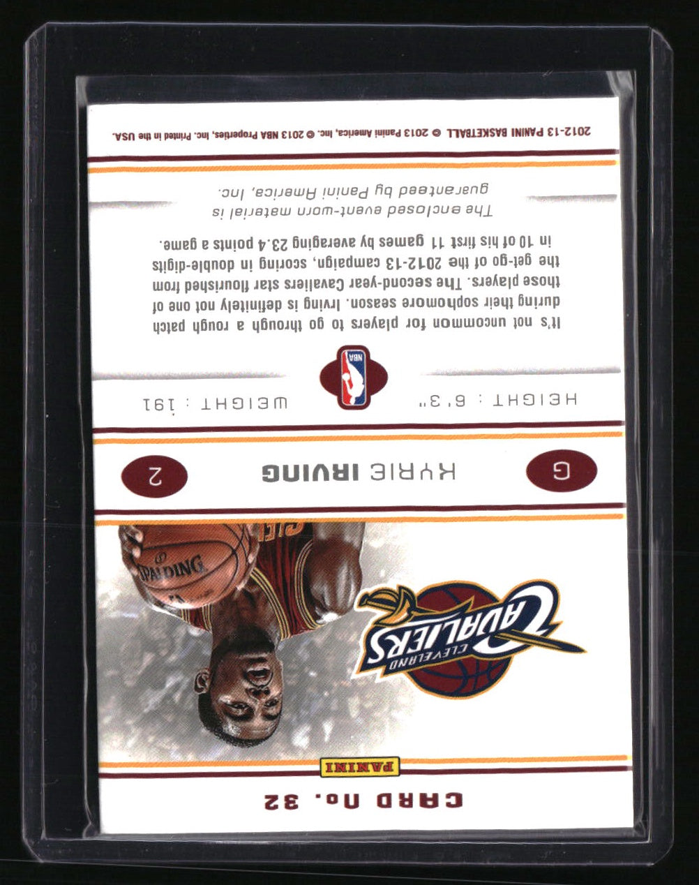 2012-13 Panini Kyrie Irving Dress Code