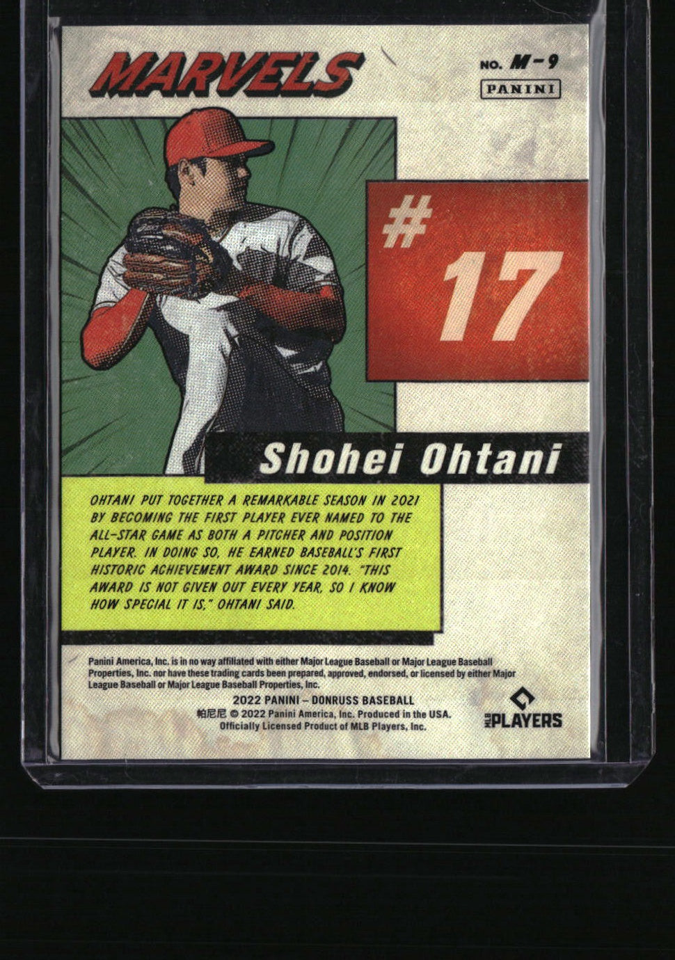 2022 Donruss Shohei Ohtani Marvels #/999