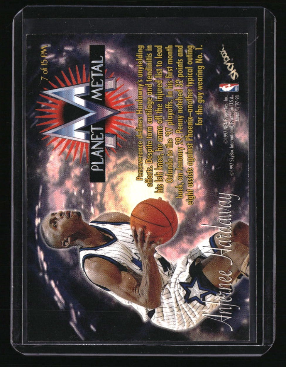 1997-98 Metal Universe Anfernee Hardaway Planet Metal