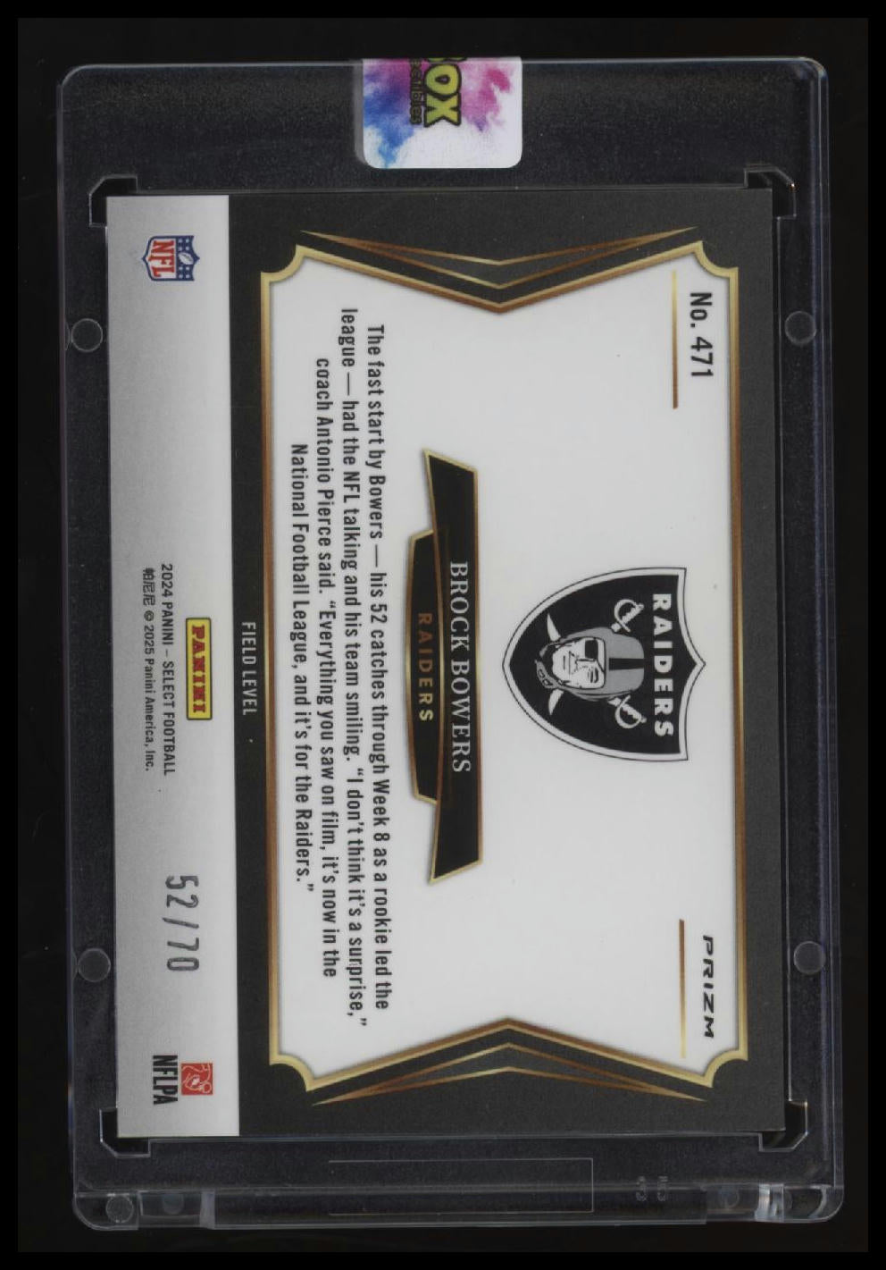2024 Panini Select Brock Bowers Dragon Scale Prizm #/70