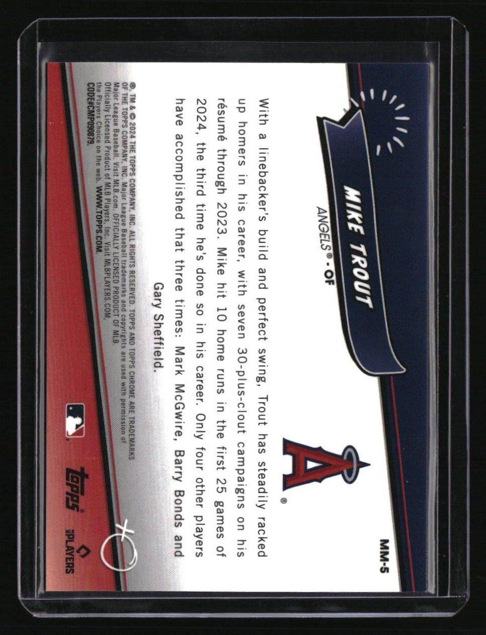2024 Topps Chrome Update Mike Trout Major League Minis