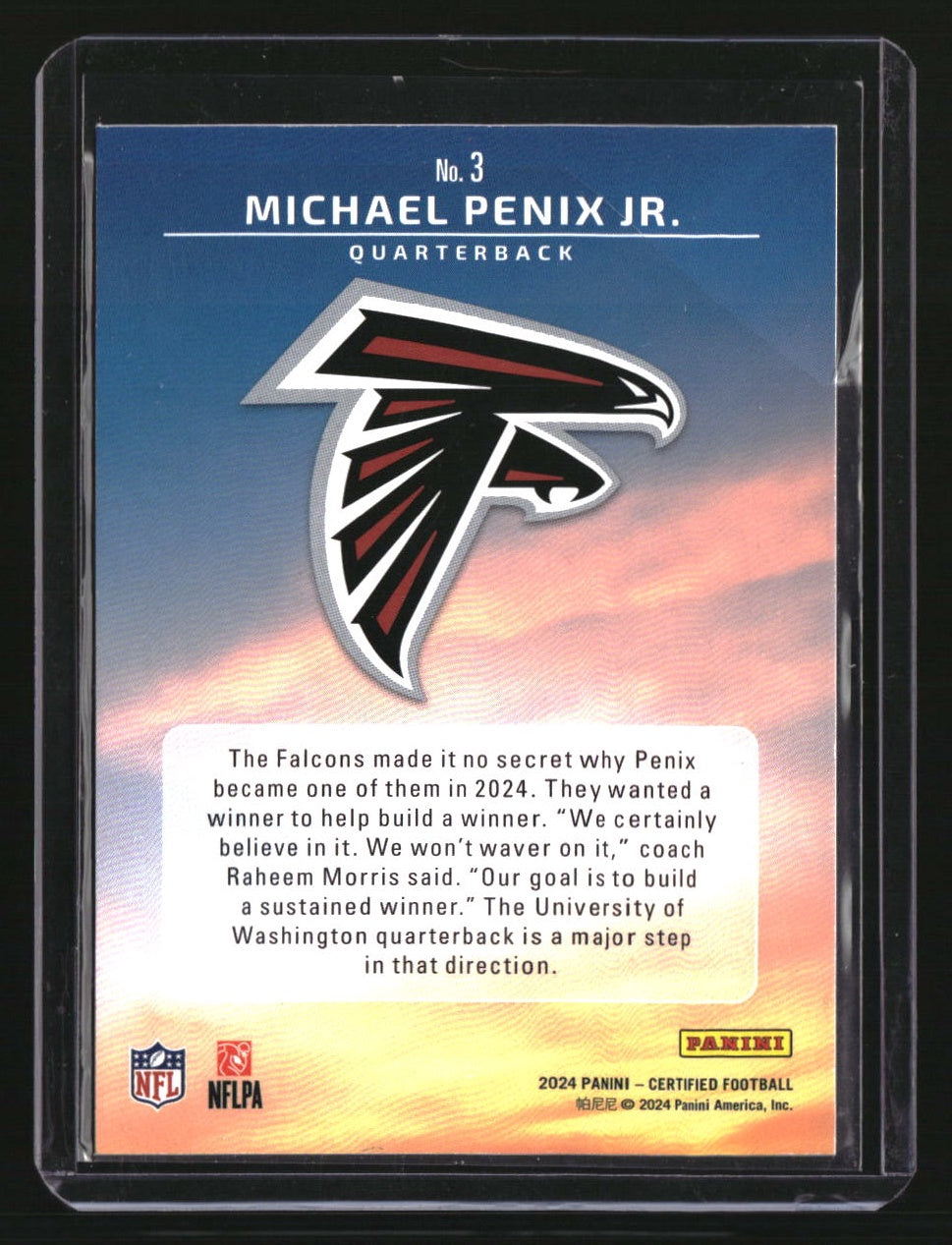 2024 Panini Certified Michael Penix Jr. Franchise Foundations Mirror Red #/99