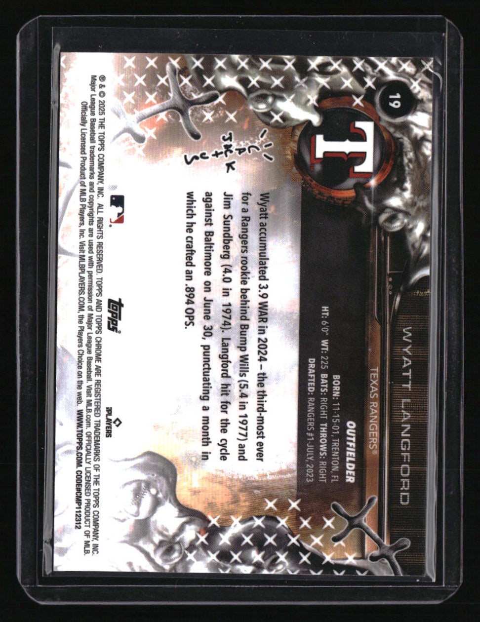 2025 Topps Cosmic Chrome x Cactus Jack Wyatt Langford