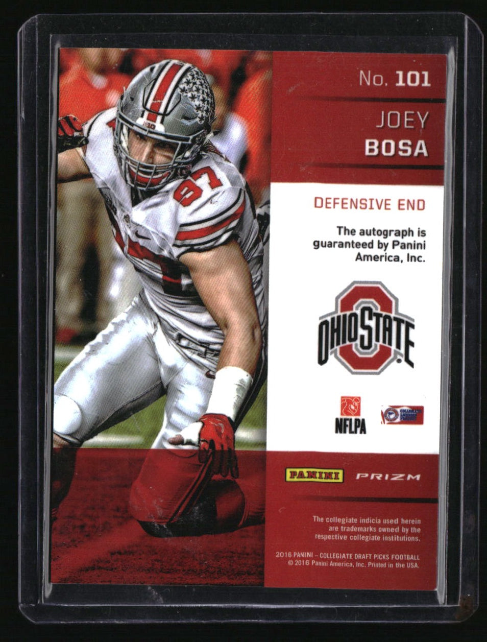 2016 Panini Prizm Collegiate Draft Picks Joey Bosa Autographs