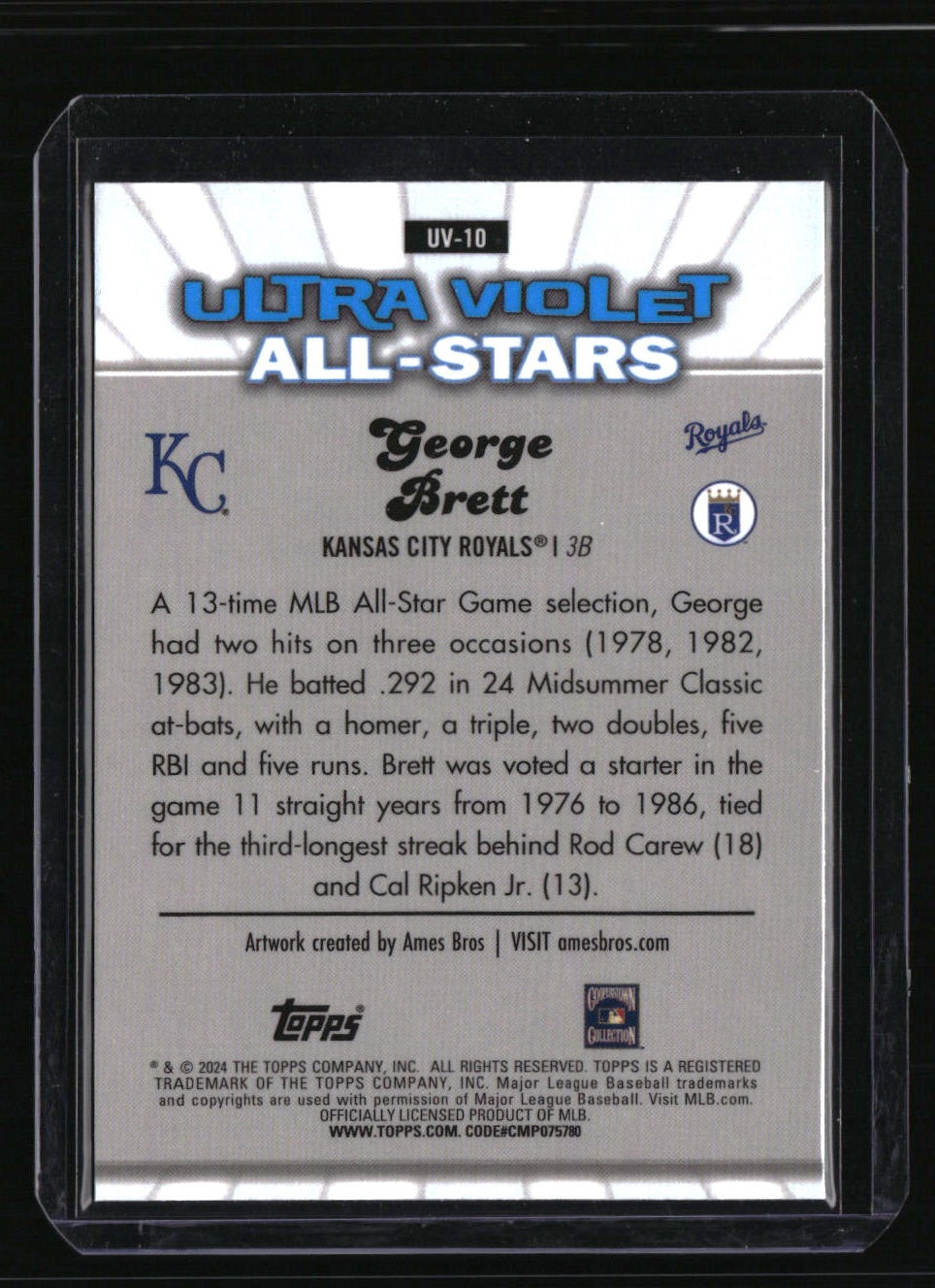 2024 Topps Chrome George Brett Ultra Violet All-Stars