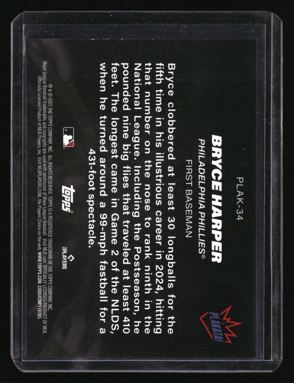 2025 Topps Bryce Harper Plakata