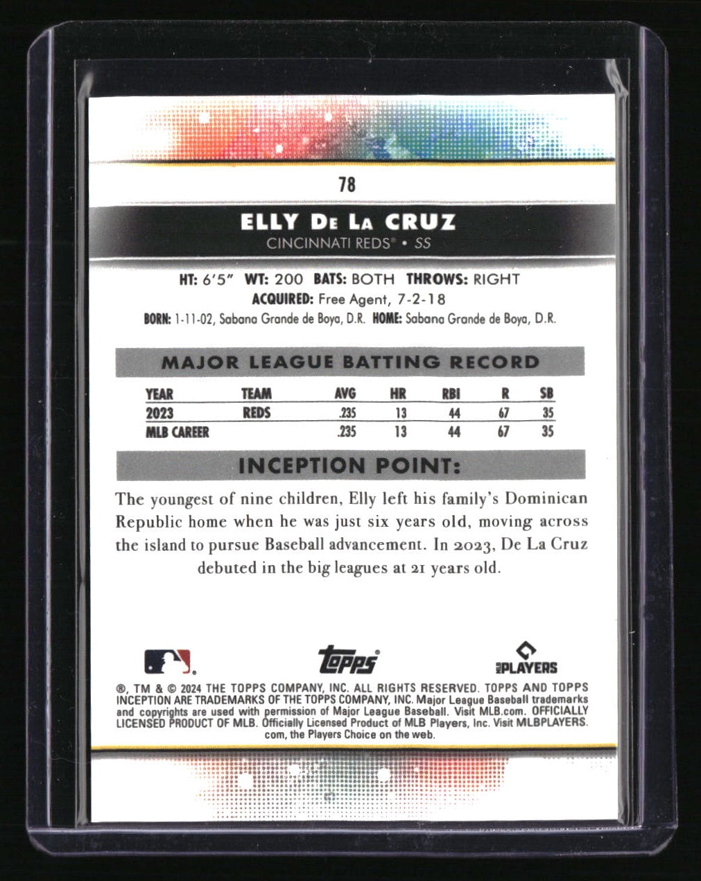 2024 Topps Inception Elly De La Cruz