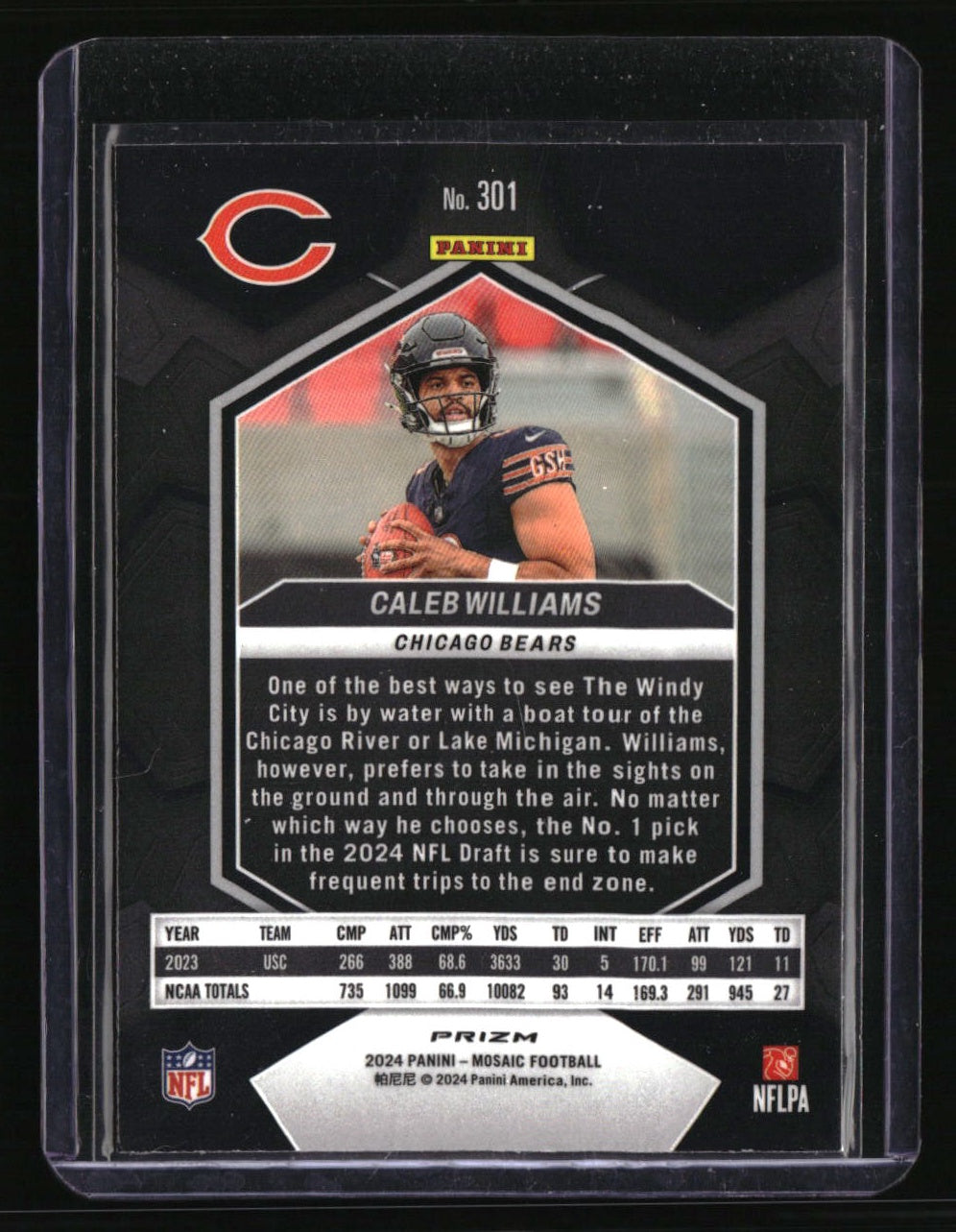 2024 Panini Mosaic Caleb Williams Mosaic Camo Red