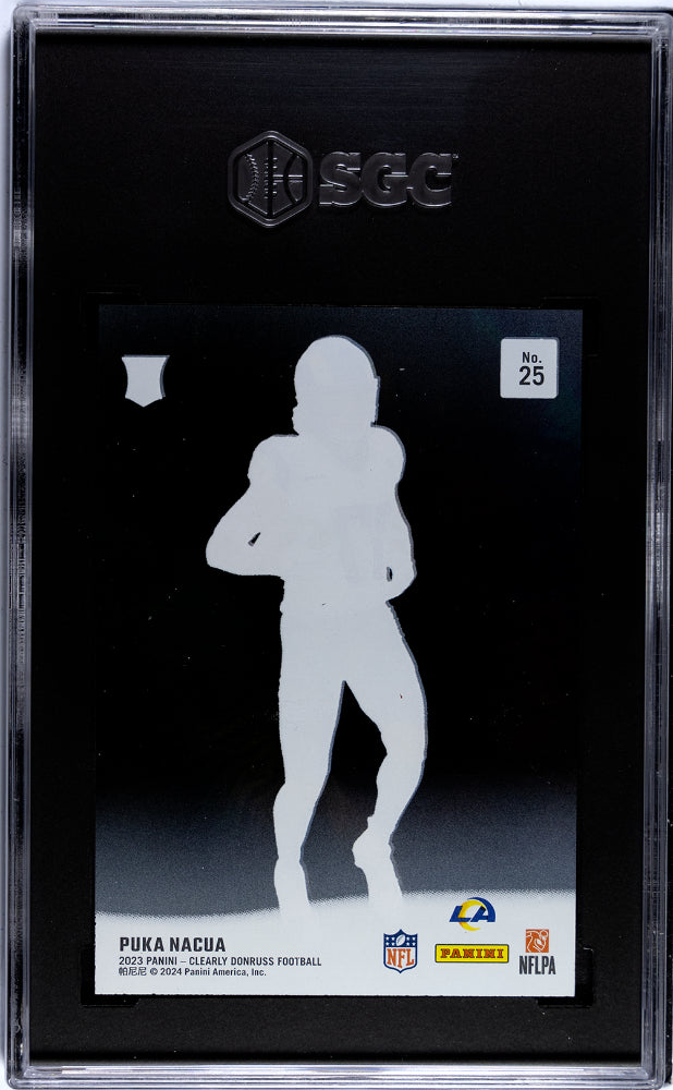 2023 Panini Clearly Donruss Puka Nacua Night Moves SGC 9