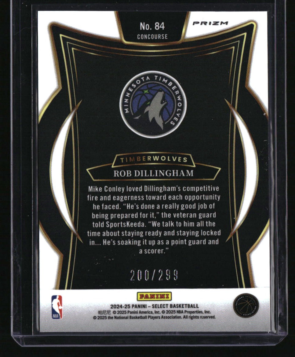 2024-25 Panini Select Rob Dillingham Light Blue Prizm #/299