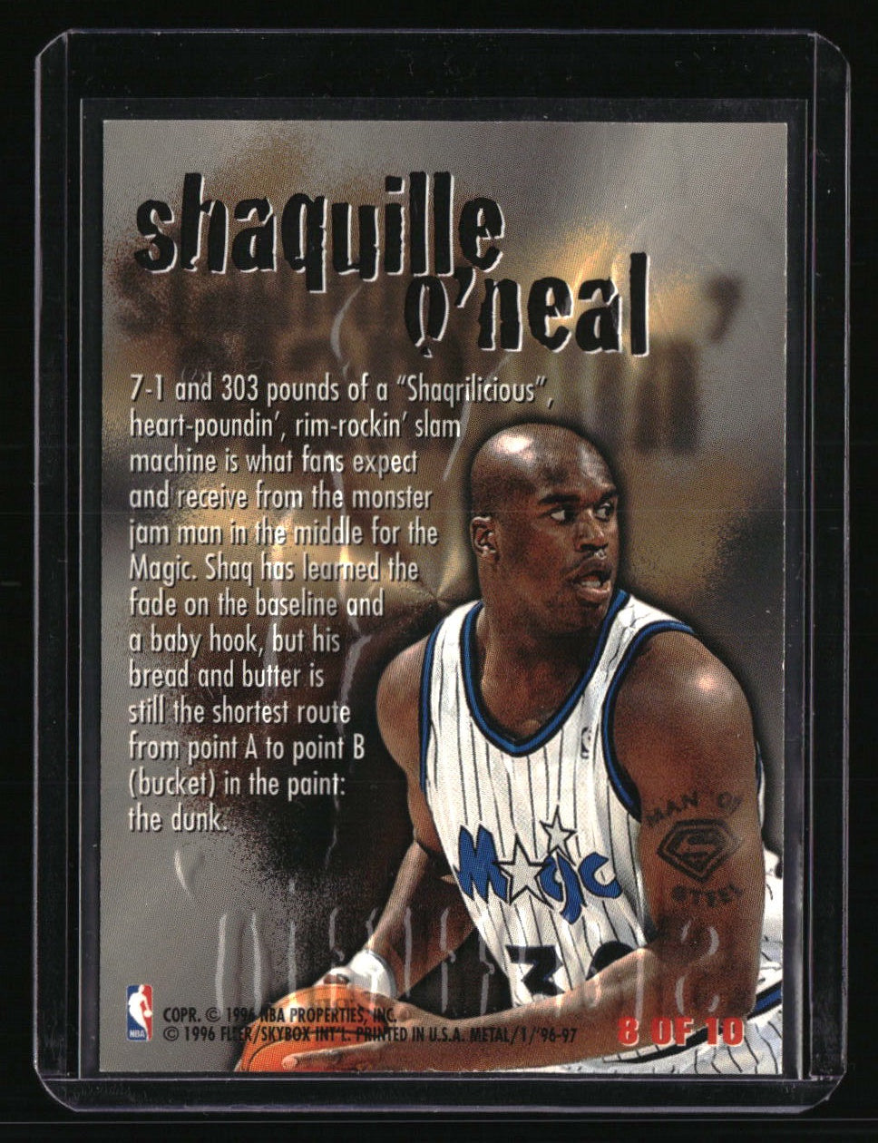 1996-97 Metal Shaquille O'Neal Steel Slammin'