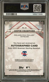 2023 Bowman Sterling Prospect Autographs Justin Crawford Sterling Slv Ref PSA 9