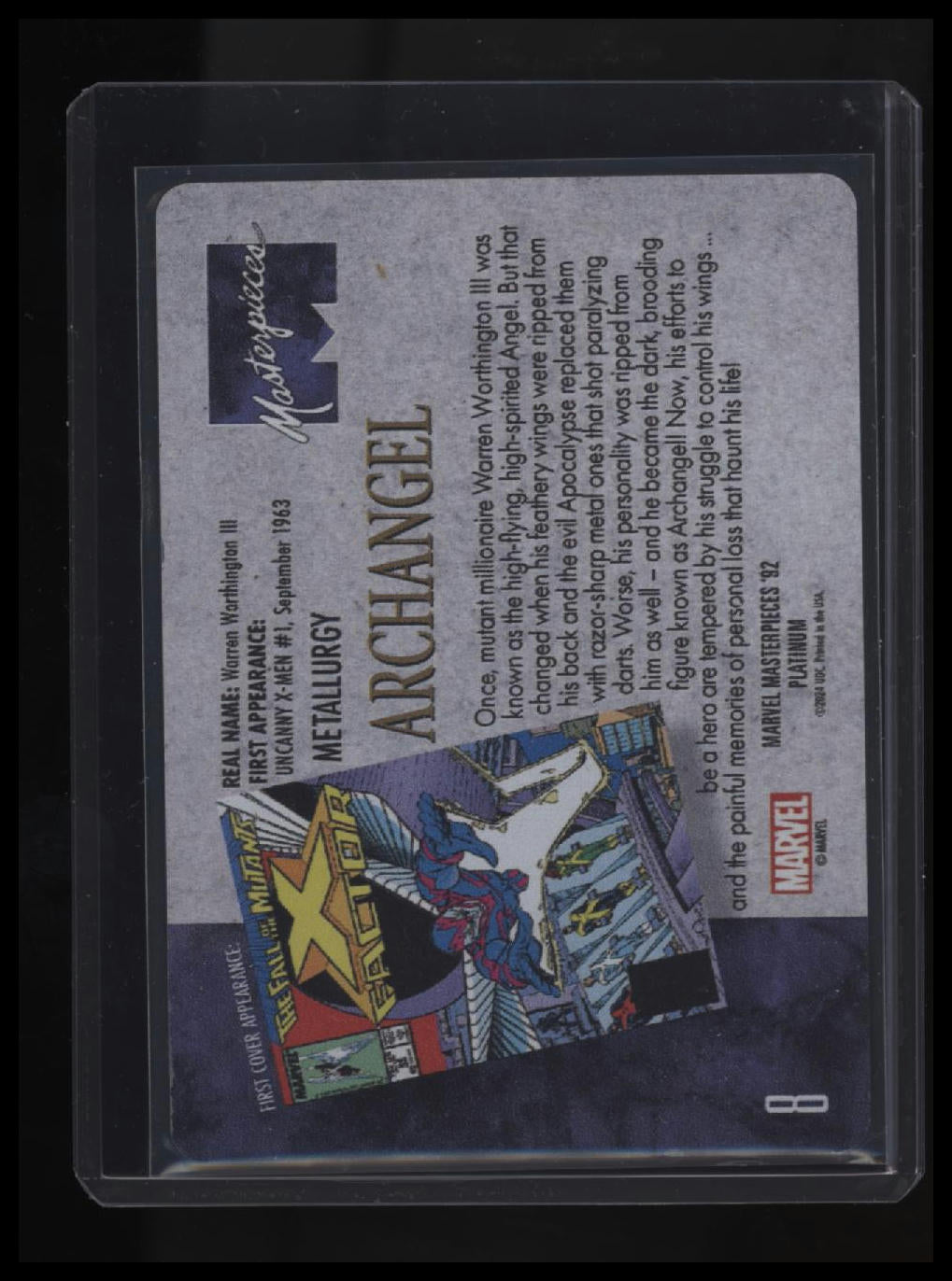 2024 Marvel Masterpieces Archangel Metallurgy 92