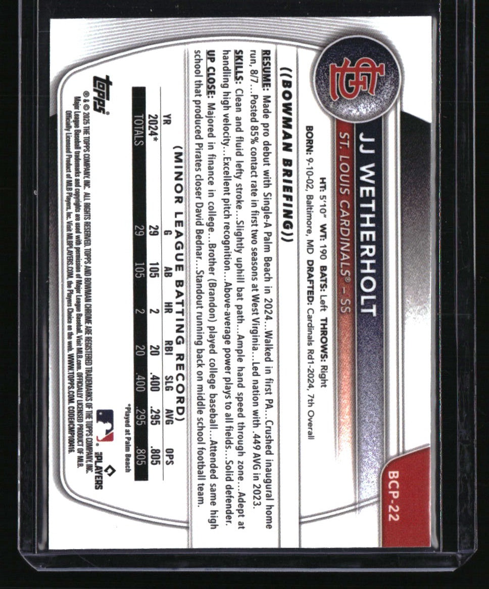 2025 Bowman Sapphire Edition JJ Wetherholt