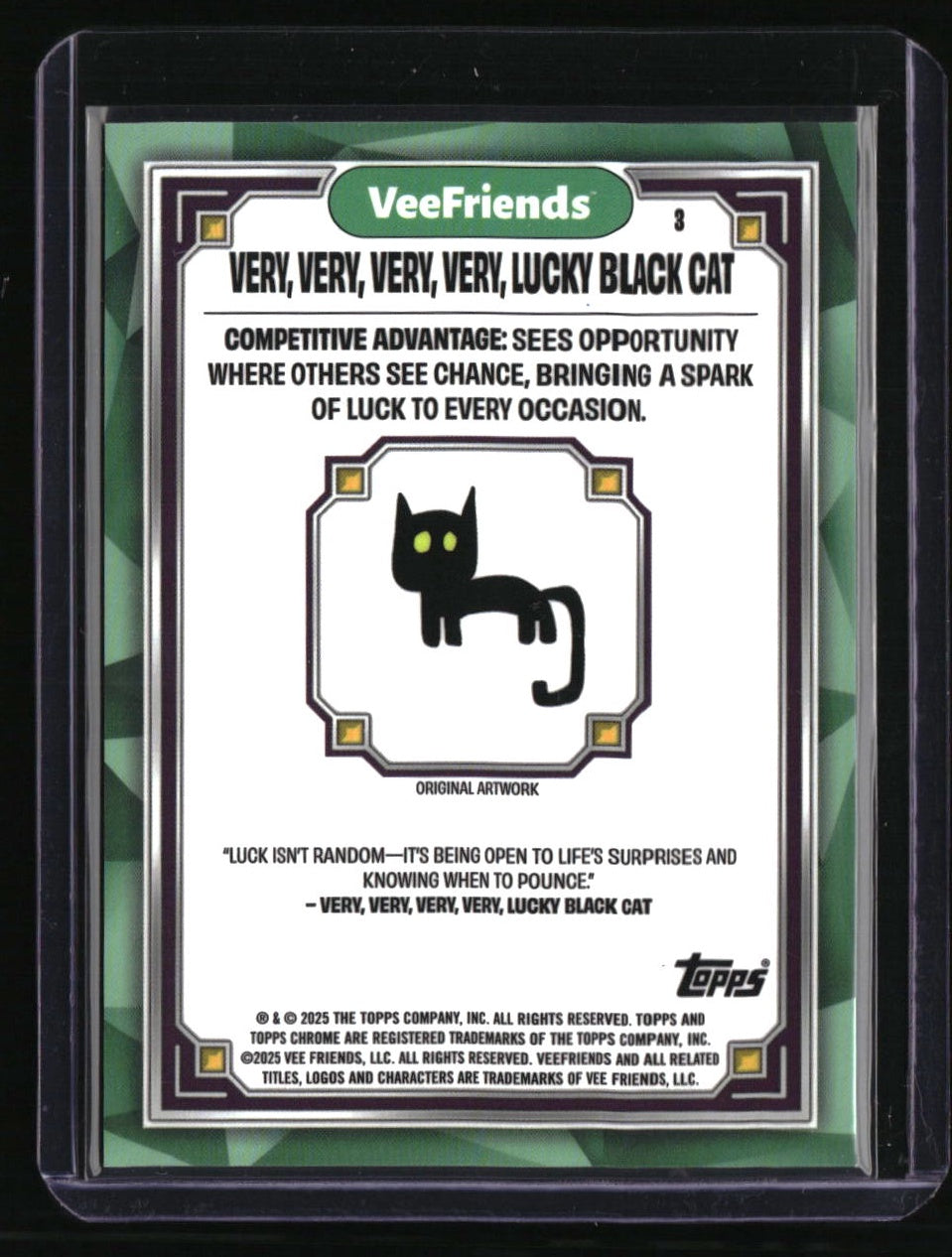 VeeFriends Topps Chrome Very, Very, Very, Very Lucky Black Cat Red Eyes