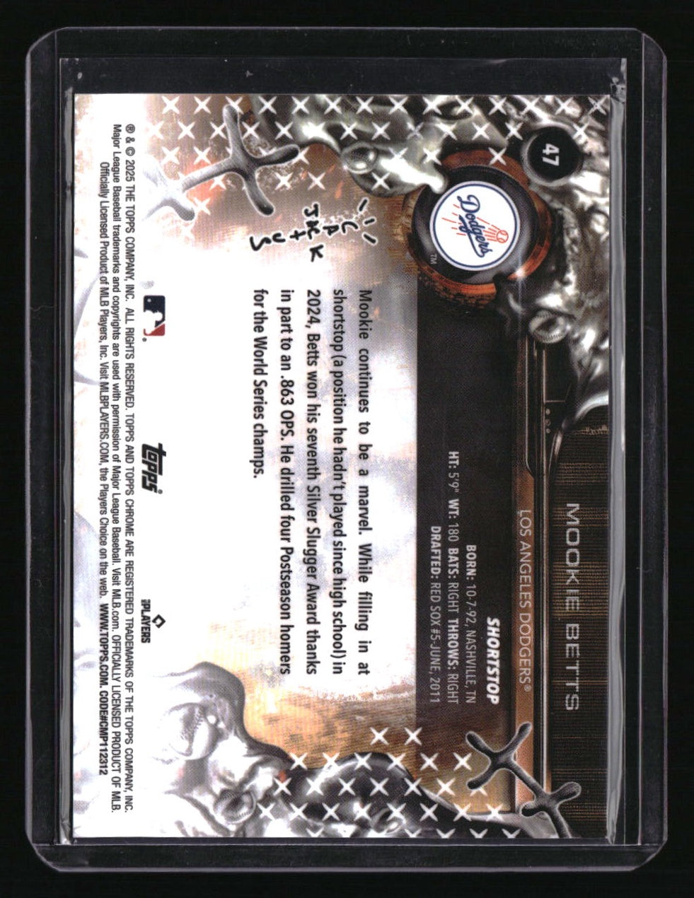 2025 Topps Cosmic Chrome x Cactus Jack Mookie Betts