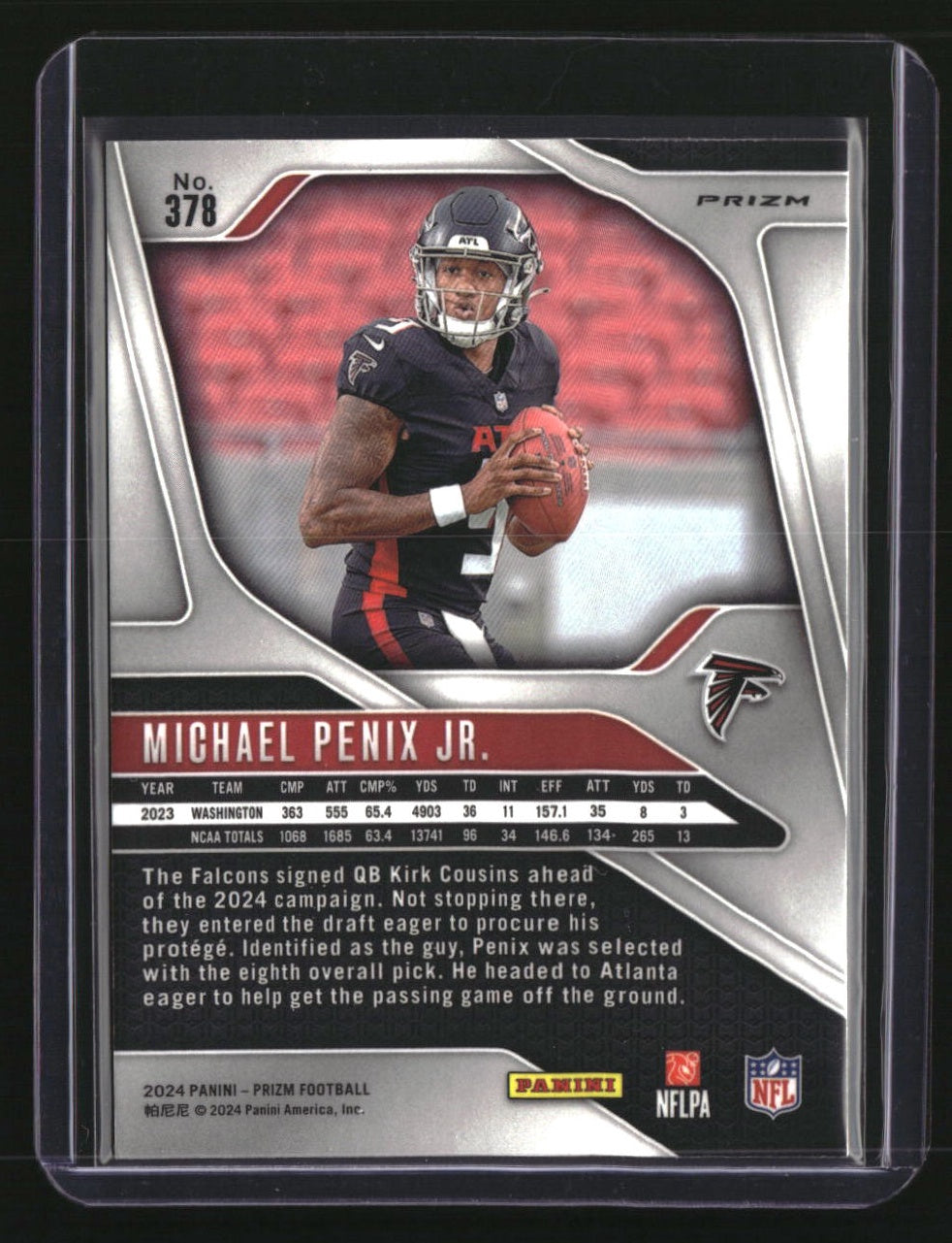 2024 Panini Prizm Michael Penix Jr. Lazer