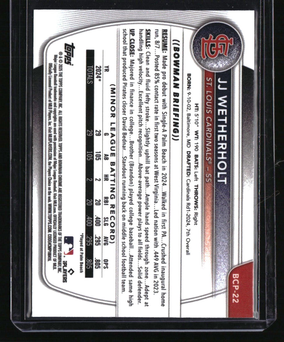 2025 Bowman Sapphire Edition JJ Wetherholt