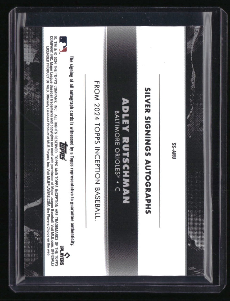 2024 Topps Inception Adley Rutschman Silver Signings #/125