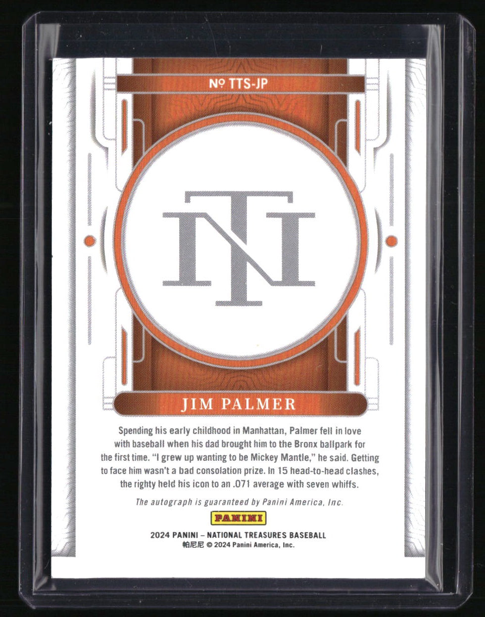 2024 Panini National Treasures Jim Palmer Timeless Talents Signatures #/49