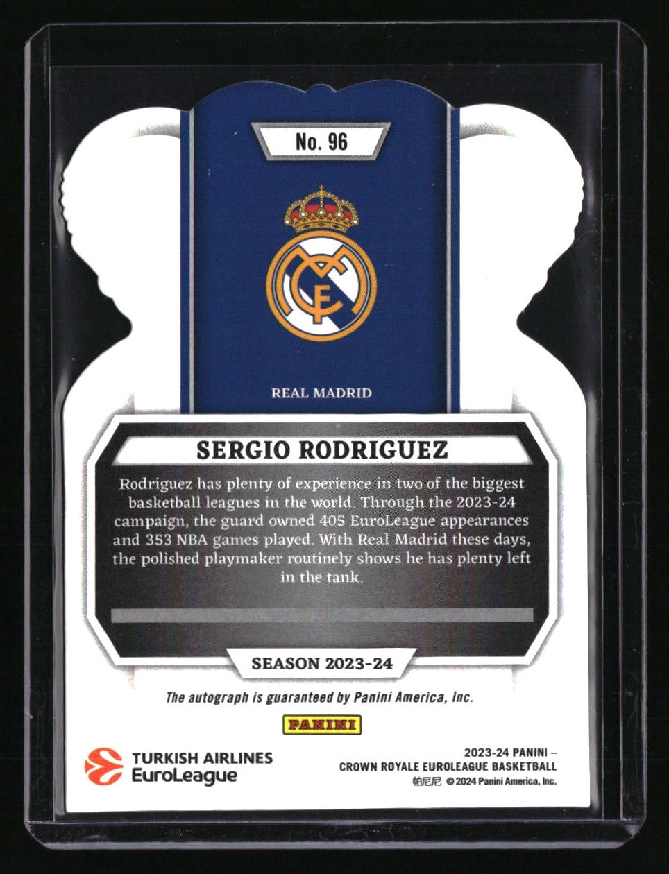 Sergio Rodriguez #96 Auto #/30