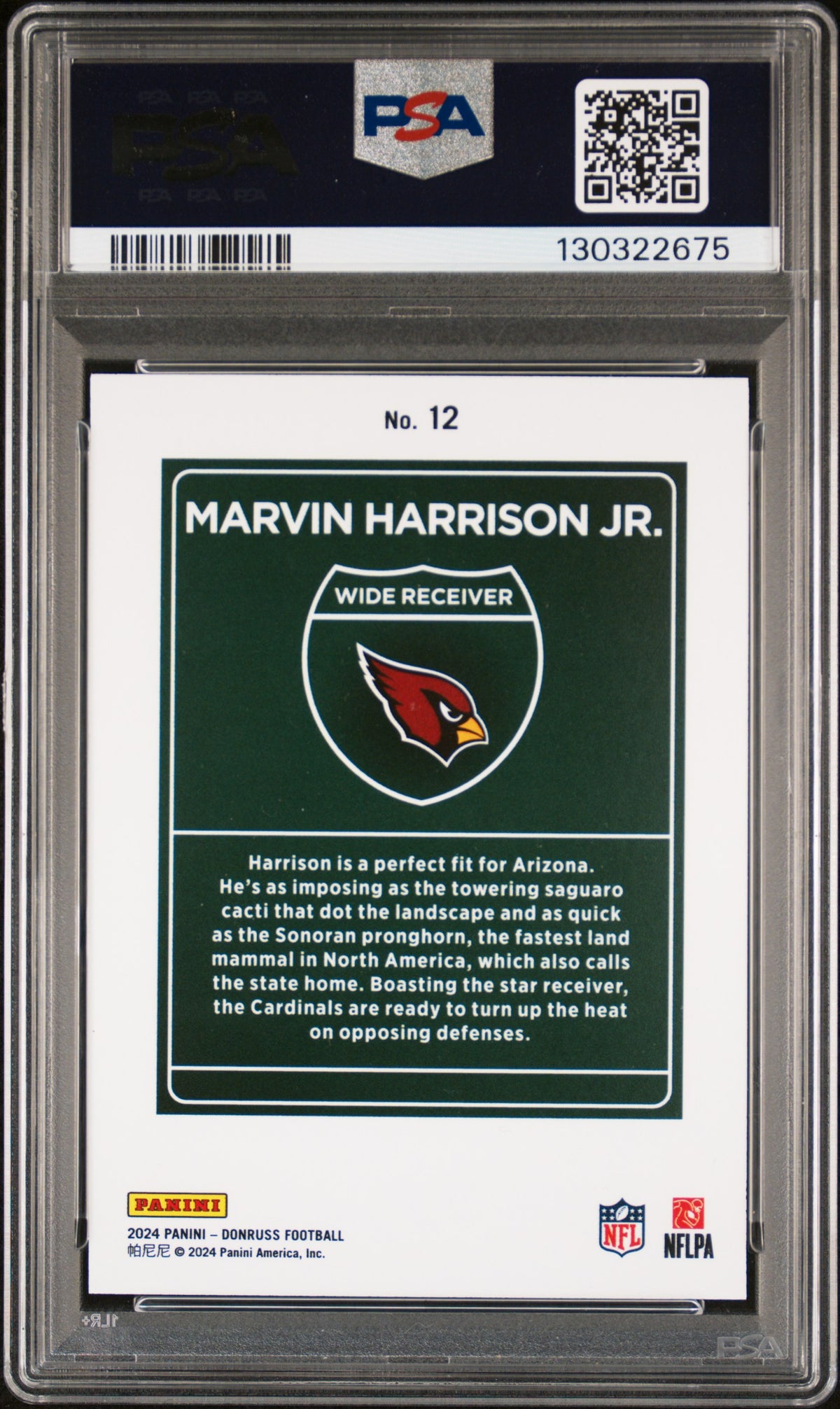 2024 Panini Donruss Downtown! Marvin Harrison Jr. PSA 9
