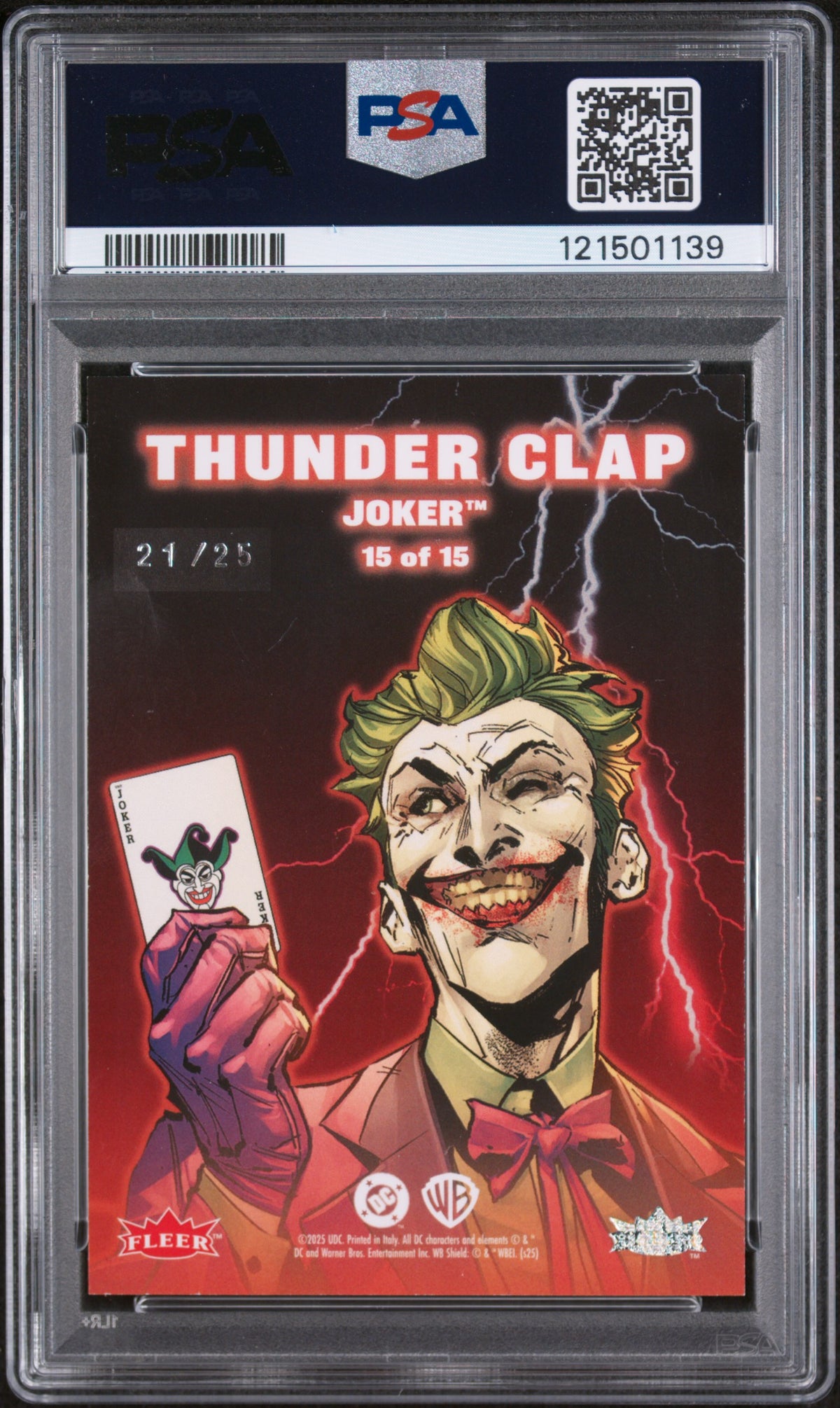 2025 Upper Deck Conference Fleer Ultra Thunder Clap Joker Red PSA 9