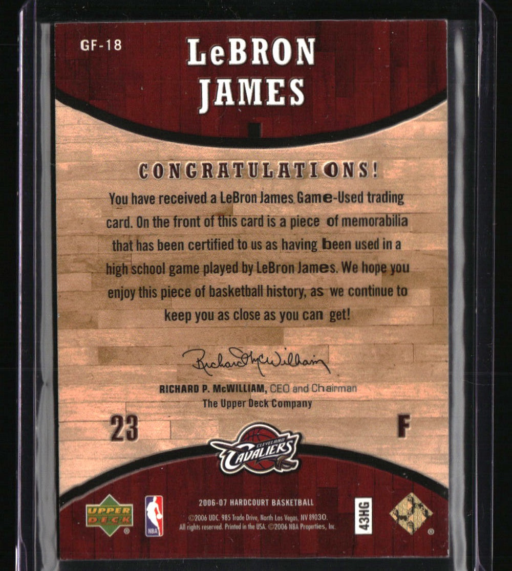 2006-07 Upper Deck Hardcourt LeBron James Game Floor