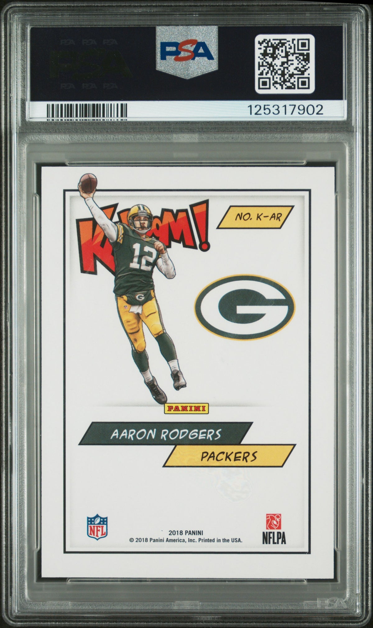 2018 Panini Kaboom! Aaron Rodgers PSA 9