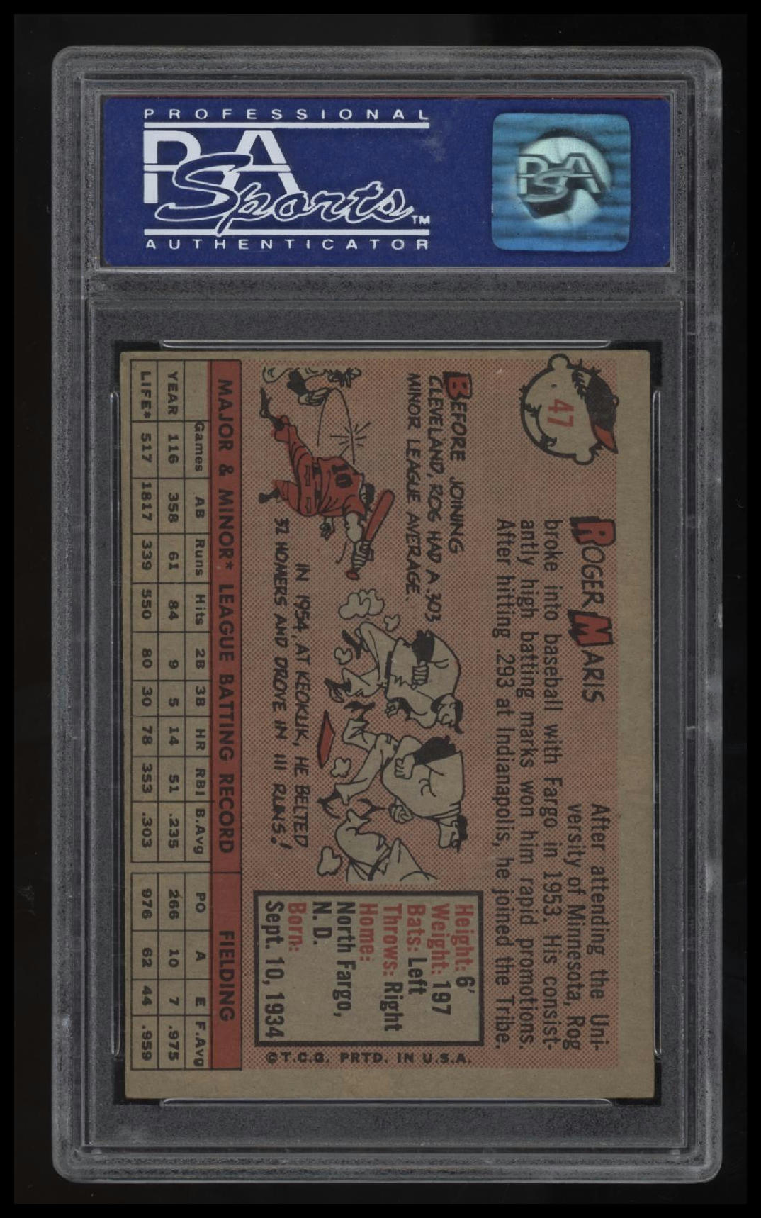 1958 Topps Roger Maris PSA 7
