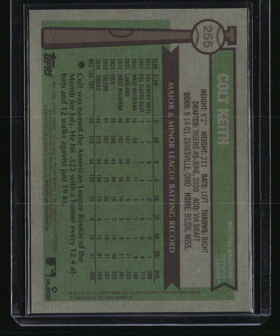 2025 Topps Heritage Colt Keith Chrome Orange Refractor #/25