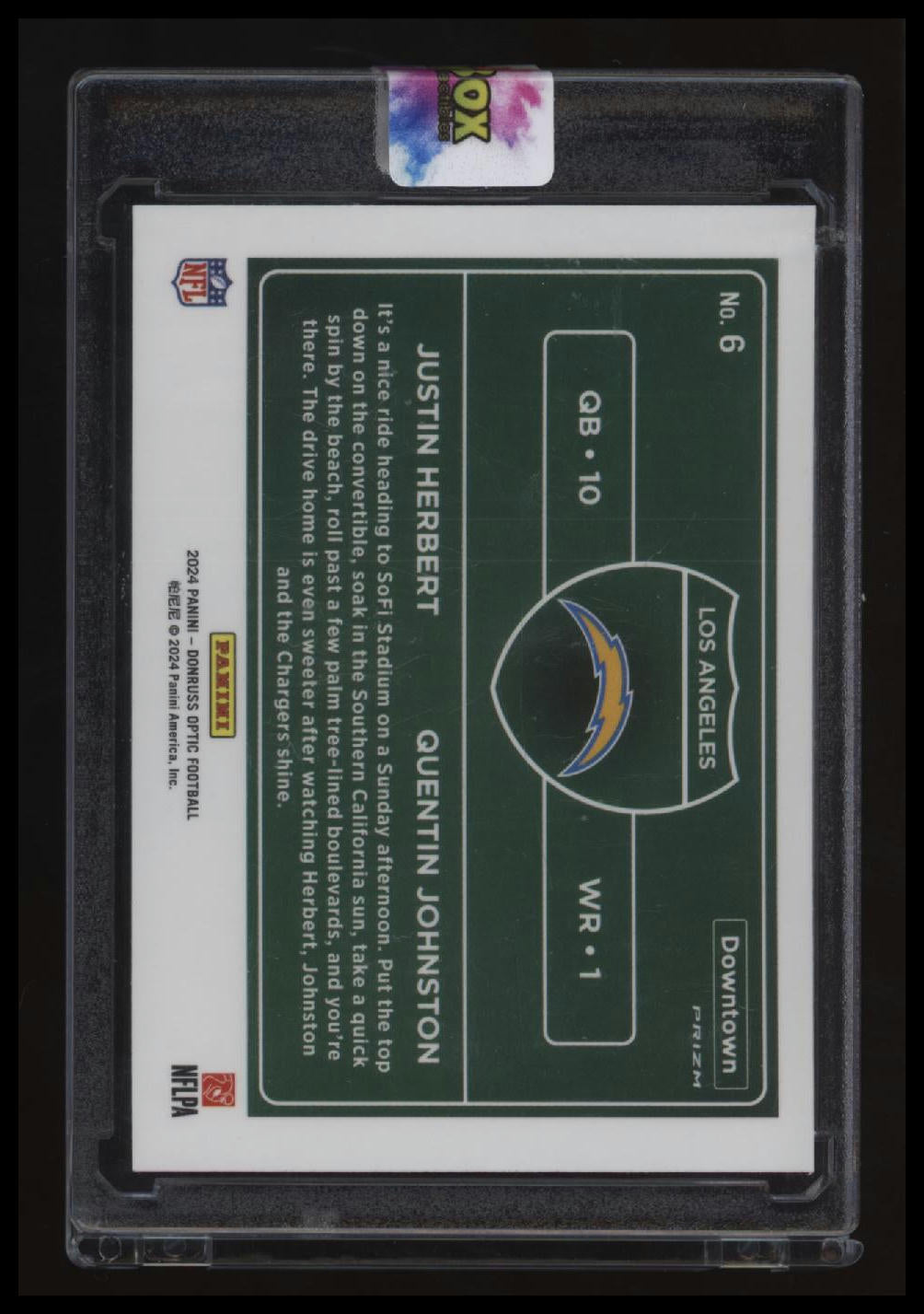 2024 Donruss Optic Justin Herbert / Quentin Johnston Downtown Duos