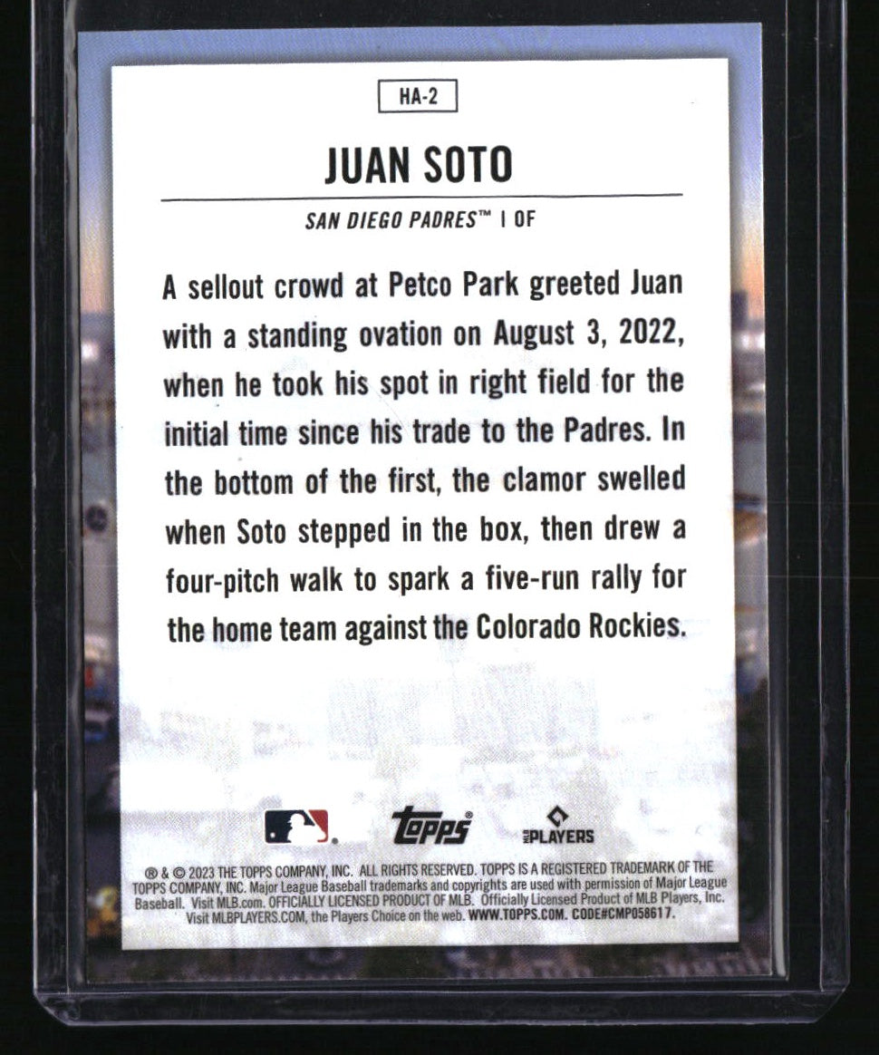 2023 Topps Juan Soto Home Field Advantage