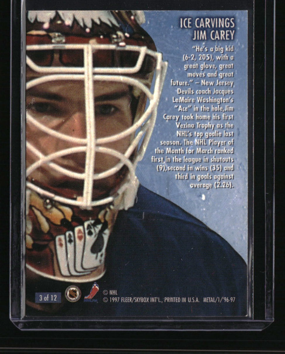 1996-97 Metal Universe Jim Carey Ice Carvings