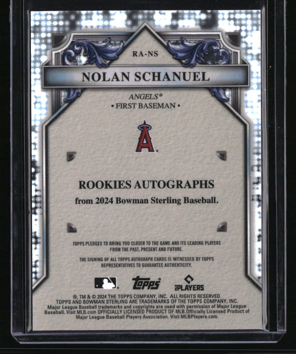 2024 Bowman Sterling Nolan Schanuel Rookie Autographs Orange Refractor #/75