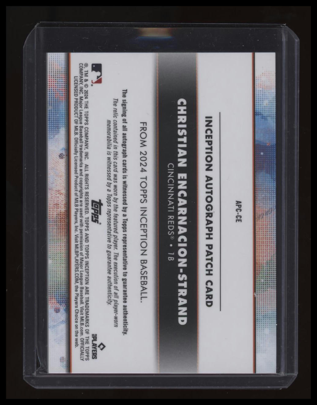 2024 Topps Inception Christian Encarnacion-Strand Autographed Patch Aqua #/50