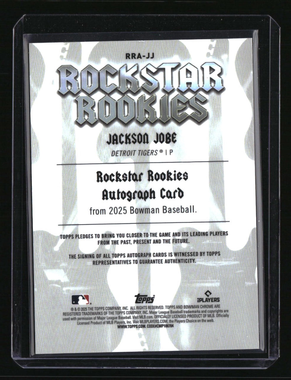 2025 Bowman Jackson Jobe Rockstar Rookies Autographs Refractor #/25
