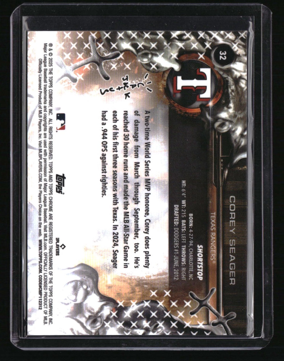 2025 Topps Cosmic Chrome x Cactus Jack Corey Seager