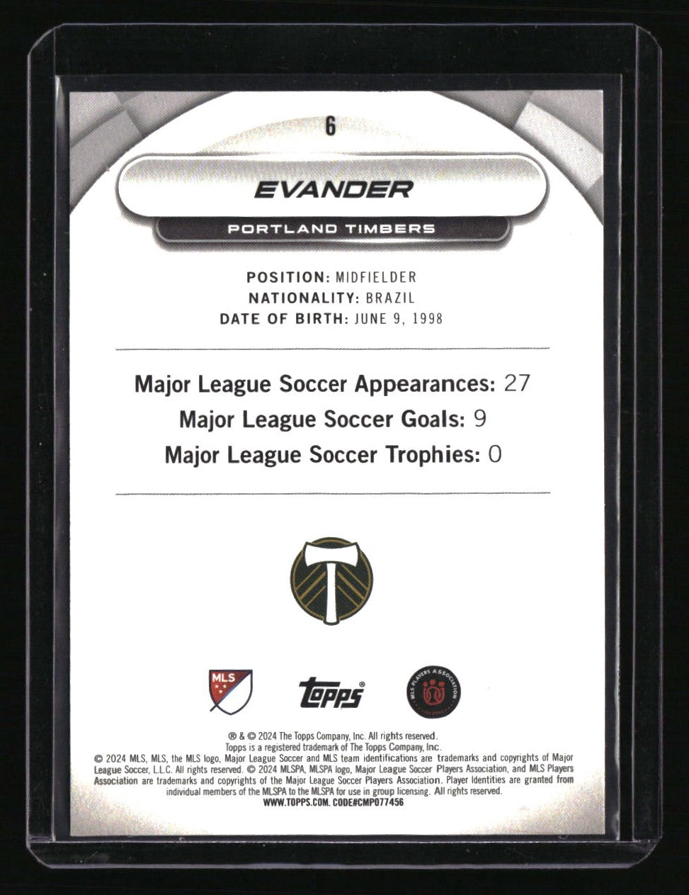 2024 Topps MLS Superstars Evander Seismic Orange #/25