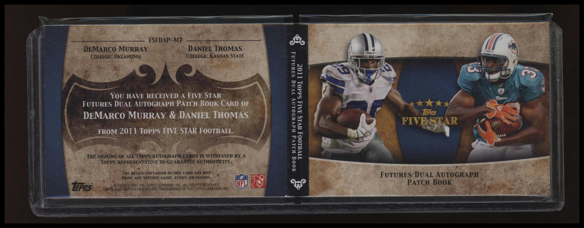 2011 Topps Five Star DeMarco Murray / Daniel Thomas Future Dual Autographs #/15