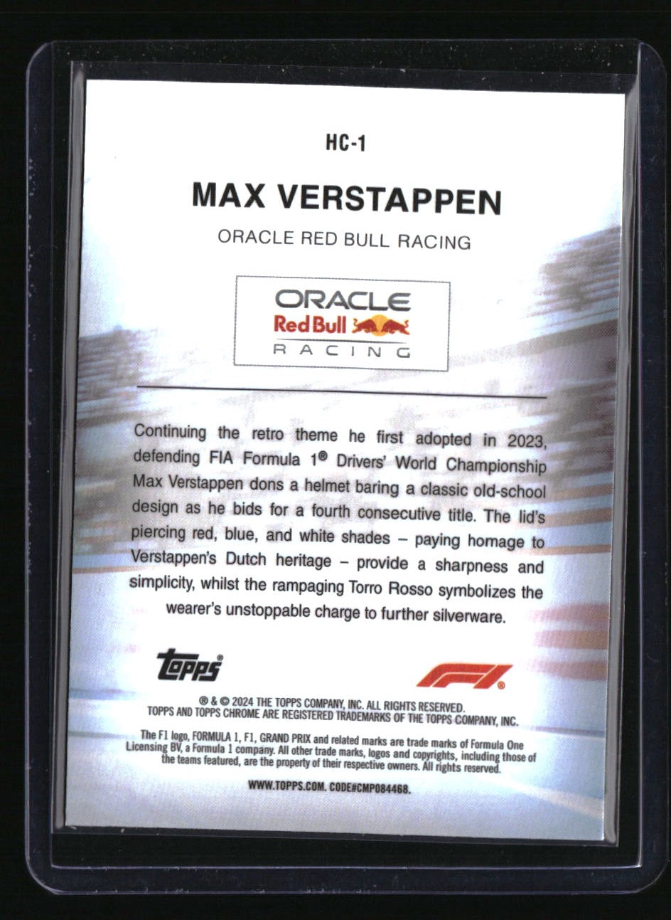 2024 Topps Chrome Formula 1 Max Verstappen Helmet Collection