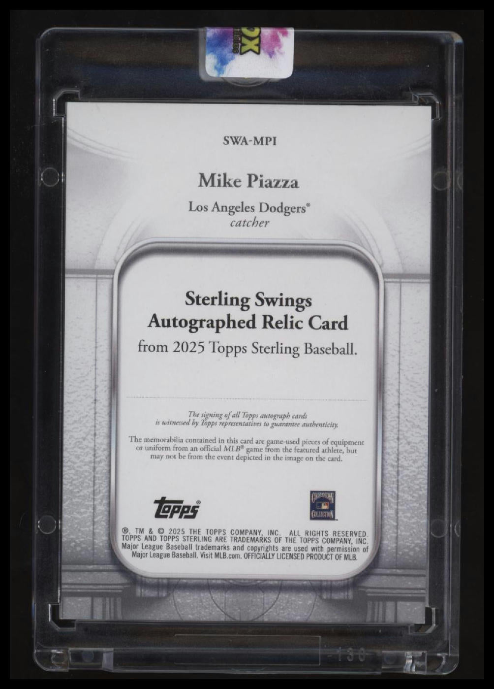 2025 Topps Sterling Baseball Mike Piazza Patch Auto #/25