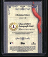 2024 Bowman Draft Christian Moore Class of 2024 Autographs Green Refractors #/99