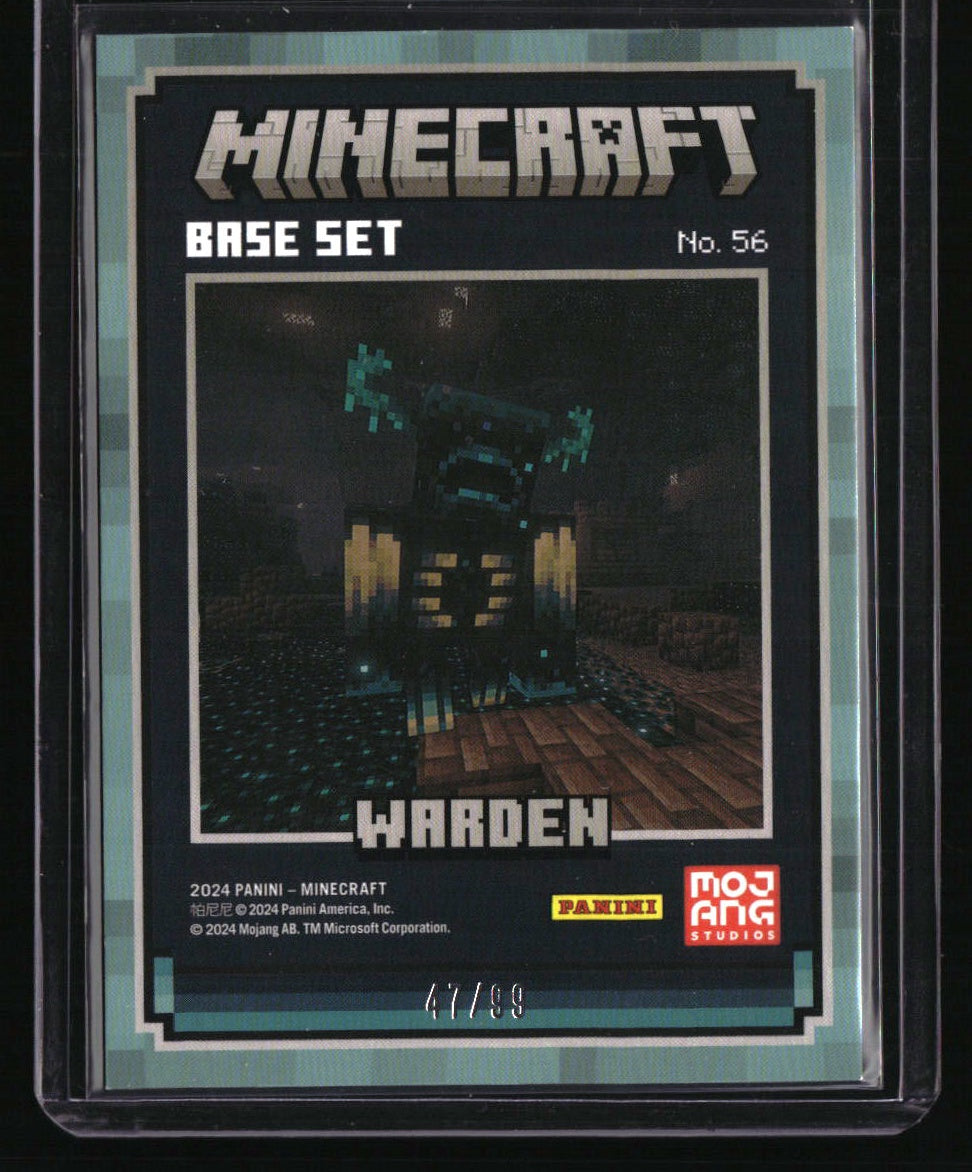 2025 Panini Minecraft 15th Anniversary #56 Warden Gold #/99