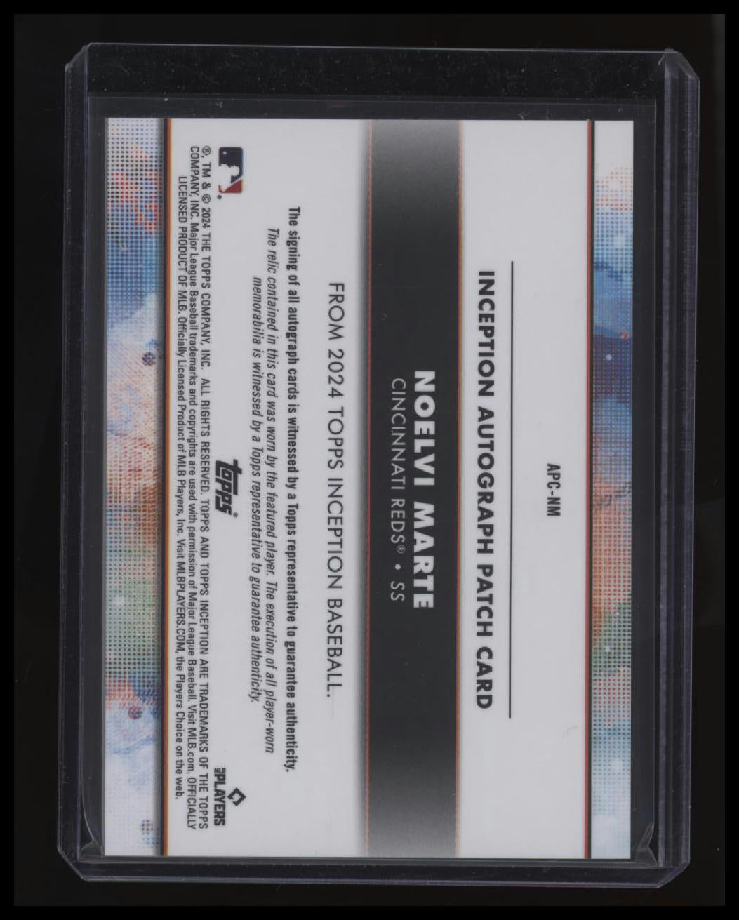 2024 Topps Inception Noelvi Marte Autographed Patch Aqua #/50