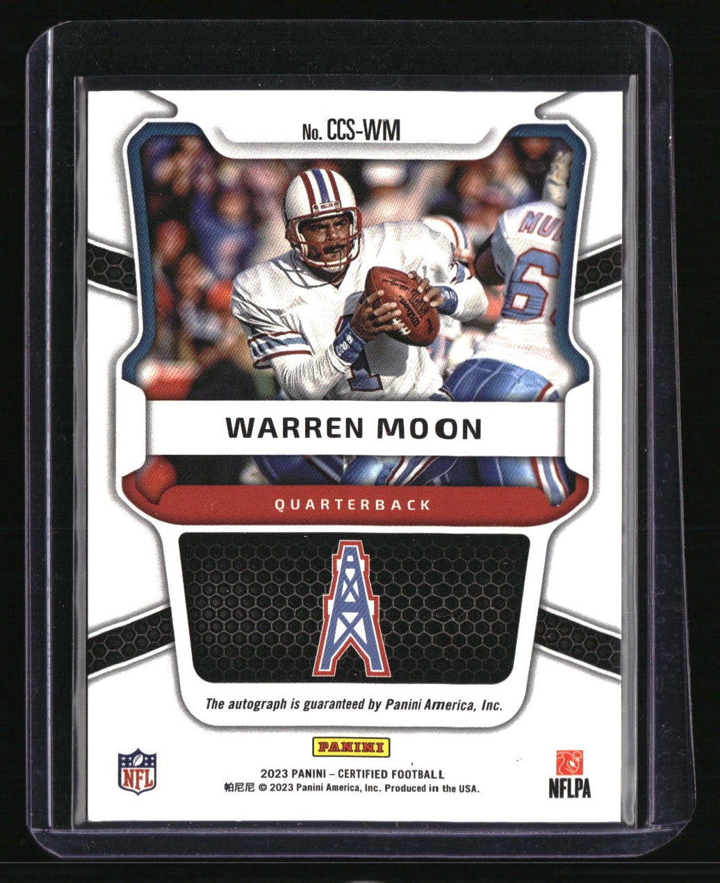 2023 Panini Certified Warren Moon Canton Certified Signatures Mirror Blue #/75