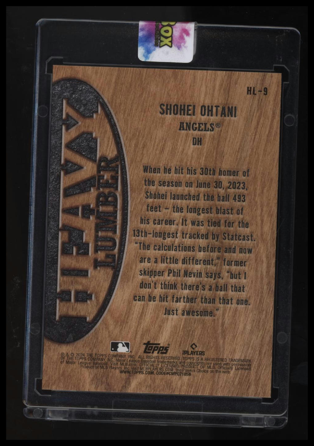 2024 Topps Shohei Ohtani Heavy Lumber