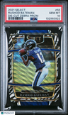 2021 Panini Select Rashod Bateman Die-Cut Zebra Prizm PSA 10