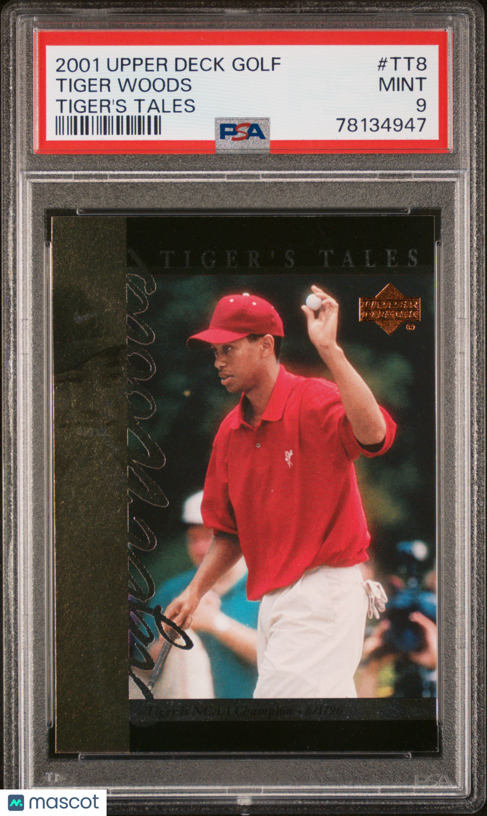 2001 Upper Deck Tiger'S Tales Tiger Woods #TT8 PSA 9