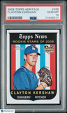 2008 Topps Heritage Clayton Kershaw PSA 10